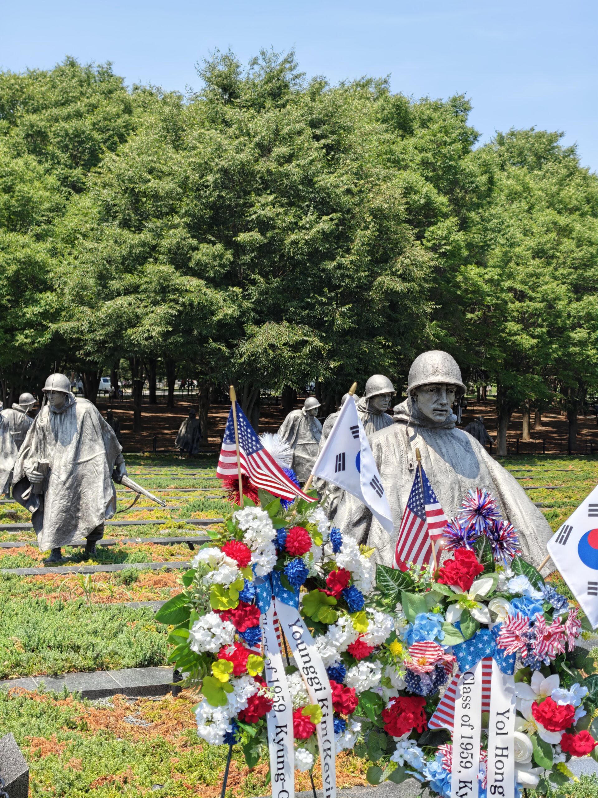 Soldatenfiguren des Korean War Veterans Memorial